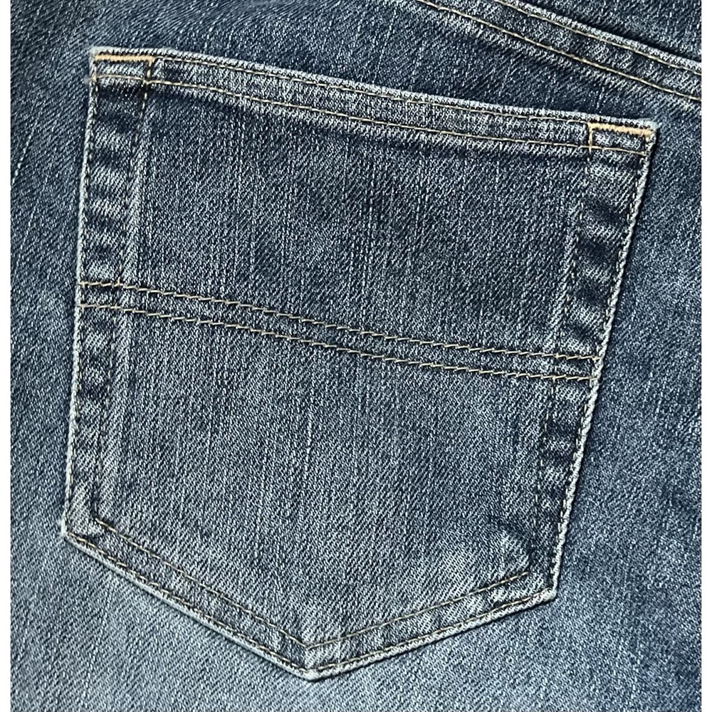 Y2K Tommy Hilfiger Hipster Bootcut Jeans Womens 34x32 Blue Denim Hip Hop Grunge - Picture 5 of 16
